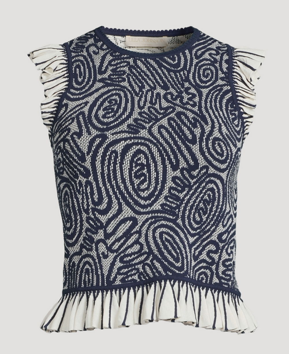 Ulla Johnson Emmeline Top in Ink Jacquard — UFO No More